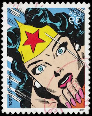 Wonder woman stamp.